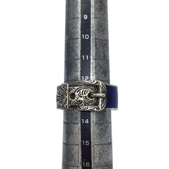 Gucci Ring No. 13 14 GUCCI Men's Women's Unisex Garden Cat Silver Blue 498500... - Picture 4 of 5